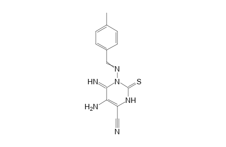 5-Amino-1-(4-methylbenzylideneamino)-6-imino-2-thioxo-1,2,3,6-tetrahydropyrimidine-4-carbonitrile