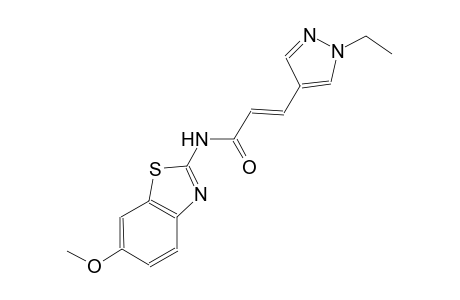 (2E)-3-(1-ethyl-1H-pyrazol-4-yl)-N-(6-methoxy-1,3-benzothiazol-2-yl)-2-propenamide