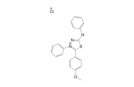 2-ANILINO-5-(4'-METHOXYPHENYL)-4-PHENYL-1,3,4-THIADIAZOLIUM-4-HYDROCHLORIDE