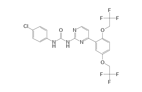 1-{4-[2,5-bis(2,2,2-trifluoroethoxy)phenyl]-2-pyrimidinyl}-3-(p-chlorophenyl)urea