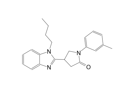 2-Pyrrolidinone, 4-(1-butyl-1H-1,3-benzimidazol-2-yl)-1-(3-methylphenyl)-