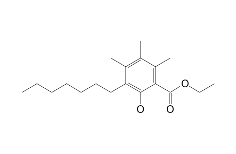 Ethyl 3-heptyl-2-hydroxy-4,5,6-trimethylbenzoate