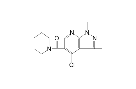 1-[(4-chloro-1,3-dimethyl-1H-pyrazolo[3,4-b]pyridin-5-yl)carbonyl]piperidine