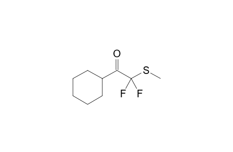 1-cyclohexyl-2,2-bis(fluoranyl)-2-methylsulfanyl-ethanone