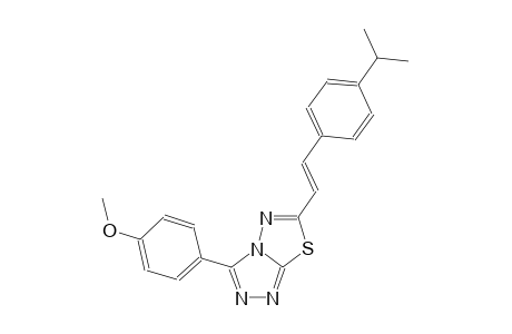 [1,2,4]triazolo[3,4-b][1,3,4]thiadiazole, 3-(4-methoxyphenyl)-6-[(E)-2-[4-(1-methylethyl)phenyl]ethenyl]-