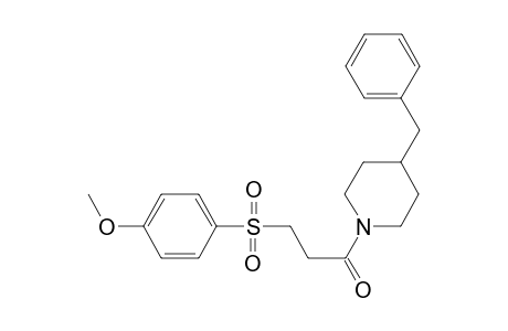 Piperidine, 1-[3-[(4-methoxyphenyl)sulfonyl]-1-oxopropyl]-4-(phenylmethyl)-