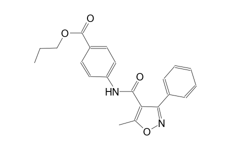 propyl 4-{[(5-methyl-3-phenyl-4-isoxazolyl)carbonyl]amino}benzoate