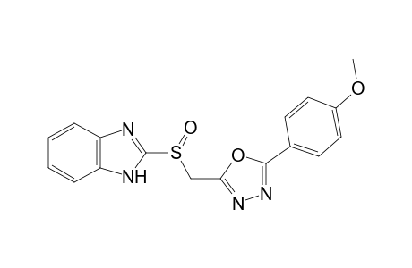 5-[(2-Benzimidazolyl)sulfinyl]methyl-2-(4-methoxyphenyl)-1,3,4-oxadiazole