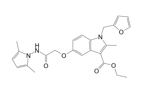 5-[2-[(2,5-dimethyl-1-pyrrolyl)amino]-2-oxoethoxy]-1-(2-furanylmethyl)-2-methyl-3-indolecarboxylic acid ethyl ester