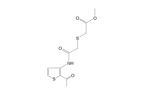 {{[(2-acetyl-3-thienyl)carbamoyl]methyl]thio}acetic acid, methyl ester