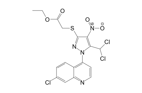 1-(7-Chloroquinolin-4-yl)-5-(dichloromethyl)-3-(ethoxycarbonylmethylsulfanyl)-4-nitro-1H-pyrazole