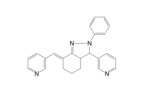 2-Phenyl-3-pyridin-3-yl-7-(pyridin-3-ylmethylidene)-3,3a,4,5,6,7-hexahydro-2H-indazole