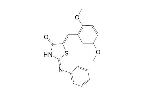 (2Z,5Z)-5-(2,5-Dimethoxybenzylidene)-2-(phenylimino)-1,3-thiazolidin-4-one