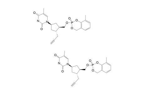 3-METHYL-CYCLOSALIGENYL-(6'-CARBA-2',3'-DIDEOXY-3'-PROPARGYL-THYMIDINYL)-MONOPHOSPHATE;3-ME-CYCLOSAL-CARBA-3'-PROPARGYL-DTMP