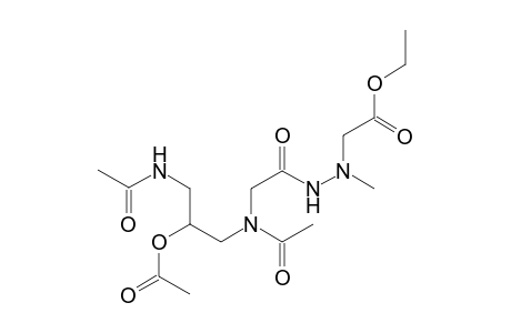 {2-[N-Acetyl-N-(3-acetamido-2-acetoxypropyl)glycyl]-1-methylhydrazino}acetic acid ethyl ester