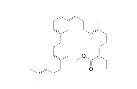 Ethyl (2E,6E,10E,14E,18E)-2-ethyl-6,10,15,19,23-pentamethyl-tetracosa-2,6,10,14,18,22-hexaenoate