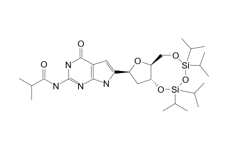 #10;2-ISOBUTYRYLAMINO-6-[3,5-(1,1,3,3-TETRAISOPROPYL-1,3-DISILOXAN-1,3-YL)-(2-DEOXY-BETA-D-ERYTHRO-PENTOFURANOSYL)]-7H-PYRROLO-[2,3-D]-PYRIMIDIN-4(3H)-ONE