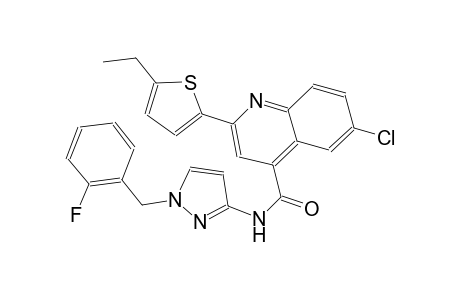 6-chloro-2-(5-ethyl-2-thienyl)-N-[1-(2-fluorobenzyl)-1H-pyrazol-3-yl]-4-quinolinecarboxamide