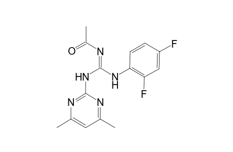N-Acetyl-N'-(2,4-difluoro-phenyl)-N''-(4,6-dimethyl-pyrimidin-2-yl)-guanidine