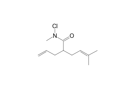 N-Chloro-N,5-dimethyl-2-allyl-4-hexenamide