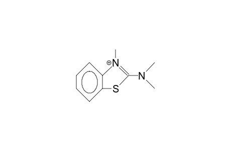 3-Methyl-2-dimethylamino-benzothiazolium cation