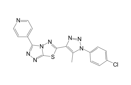 6-[1-(4-chlorophenyl)-5-methyl-1,2,3-triazol-4-yl]-3-pyridin-4-yl-[1,2,4]triazolo[3,4-b][1,3,4]thiadiazole