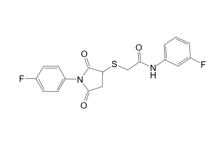 N-(3-fluorophenyl)-2-{[1-(4-fluorophenyl)-2,5-dioxo-3-pyrrolidinyl]sulfanyl}acetamide