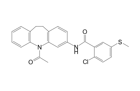 N-(5-acetyl-10,11-dihydro-5H-dibenzo[b,f]azepin-3-yl)-2-chloro-5-(methylsulfanyl)benzamide