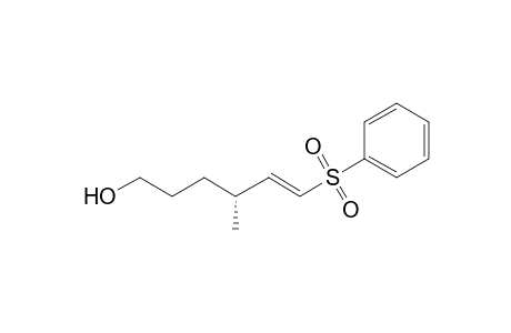 (E,4R)-4-methyl-6-(phenylsulfonyl)hex-5-en-1-ol