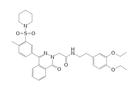 N-[2-(3,4-diethoxyphenyl)ethyl]-2-[1-keto-4-(4-methyl-3-piperidinosulfonyl-phenyl)phthalazin-2-yl]acetamide