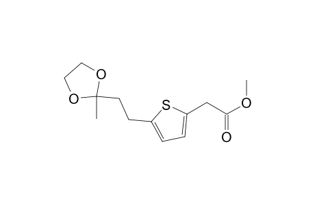 2-Thiopheneacetic acid, 5-[2-(2-methyl-1,3-dioxolan-2-yl)ethyl]-, methyl ester