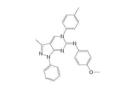 6-[(4-methoxyphenyl)imino]-3-methyl-1-phenyl-5-(4-methylphenyl)-5,6-dihydro-1H-pyrazolo[3,4-d]pyrimidine