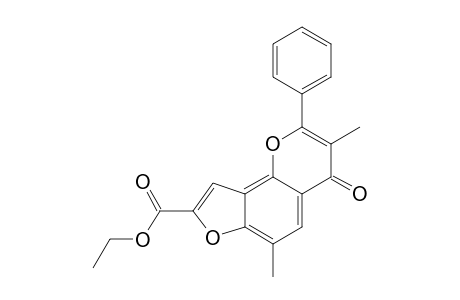 ETHYL-3,6-DIMETHYL-2-PHENYL-FURO-[2,3-H]-CHROMONE-8-CARBOXYLATE