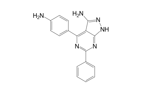 4-(4-Aminophenyl)-6-phenyl-1H-pyrazolo[3,4-d]pyrimidin-3-amine