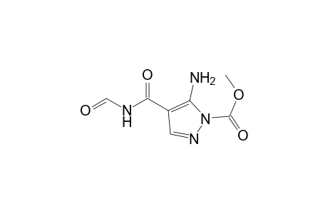 1H-Pyrazole-1-carboxylic acid, 5-amino-4-[(formylamino)carbonyl]-, methyl ester