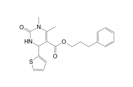 5-Pyrimidinecarboxylic acid, 1,2,3,4-tetrahydro-1,6-dimethyl-2-oxo-4-(2-thienyl)-, 3-phenylpropyl ester