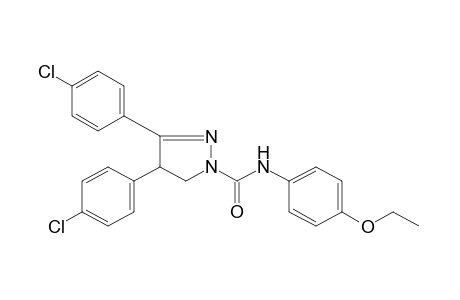 3,4-bis(p-chlorophenyl)-2-pyrazoline-1-carboxy-p-phenetidide