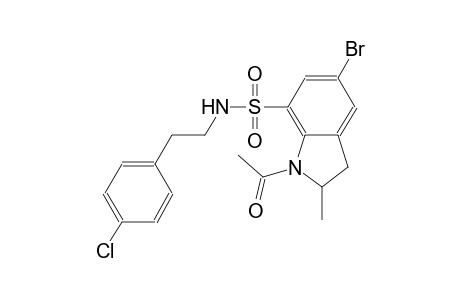 1H-indole-7-sulfonamide, 1-acetyl-5-bromo-N-[2-(4-chlorophenyl)ethyl]-2,3-dihydro-2-methyl-