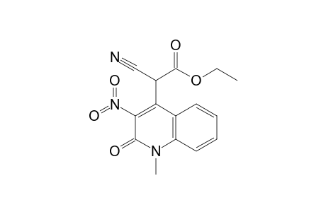 2-cyano-2-(1-methyl-3-nitro-2-oxo-4-quinolinyl)acetic acid ethyl ester