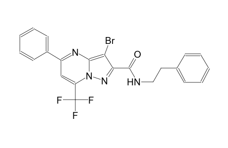 3-bromo-5-phenyl-N-(2-phenylethyl)-7-(trifluoromethyl)pyrazolo[1,5-a]pyrimidine-2-carboxamide