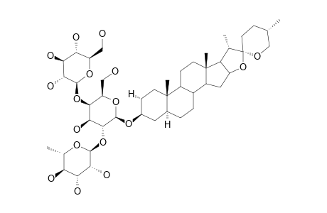 TERRESTROSIN-B;(25R)-5-ALPHA-SPIROSTAN-3-BETA-OL-3-O-BETA-D-GLUCOPYRANOSYL-(1->4)-[ALPHA-L-RHAMNOPYRANOSYL-(1->2)]-BETA-D-GALACTOPYRANOSIDE