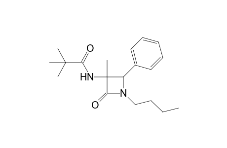 2-Azetidinone, 1-butyl-3-methyl-3-pivalamido-4-phenyl-