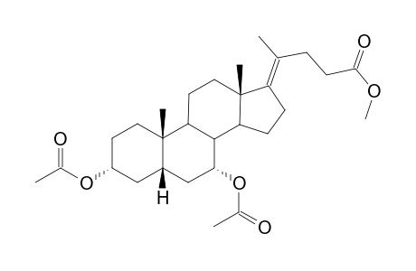 Methyl 3.alpha.,7.alpha.-diacetoxy-.dealto.17(20)-5.beta.-cholan-24-oate