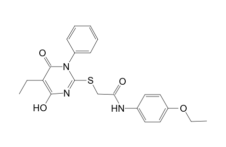 acetamide, N-(4-ethoxyphenyl)-2-[(5-ethyl-1,6-dihydro-4-hydroxy-6-oxo-1-phenyl-2-pyrimidinyl)thio]-