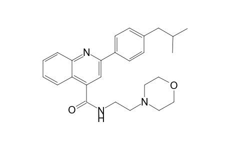 2-(4-isobutylphenyl)-N-[2-(4-morpholinyl)ethyl]-4-quinolinecarboxamide