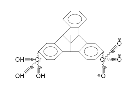 10-Methyl-tribenzotriquinacene-anti, anti-bis(chromium tricarbonyl) complex