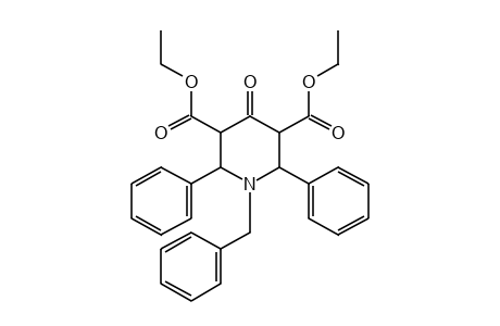 1-benzyl-2,6-diphenyl-4-oxo-3,5-piperidinedicarboxylic acid, diethyl ester