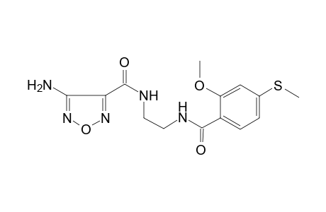 4-Amino-N-(2-([2-methoxy-4-(methylsulfanyl)benzoyl]amino)ethyl)-1,2,5-oxadiazole-3-carboxamide