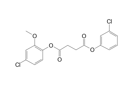 Succinic acid, 3-chlorophenyl 4-chloro-2-methoxyphenyl ester