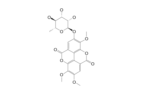 4-ALPHA-RHAMNOPYRANOSYL-3,3',4'-O,O,O-TRIMETHYLELLAGIC_ACID